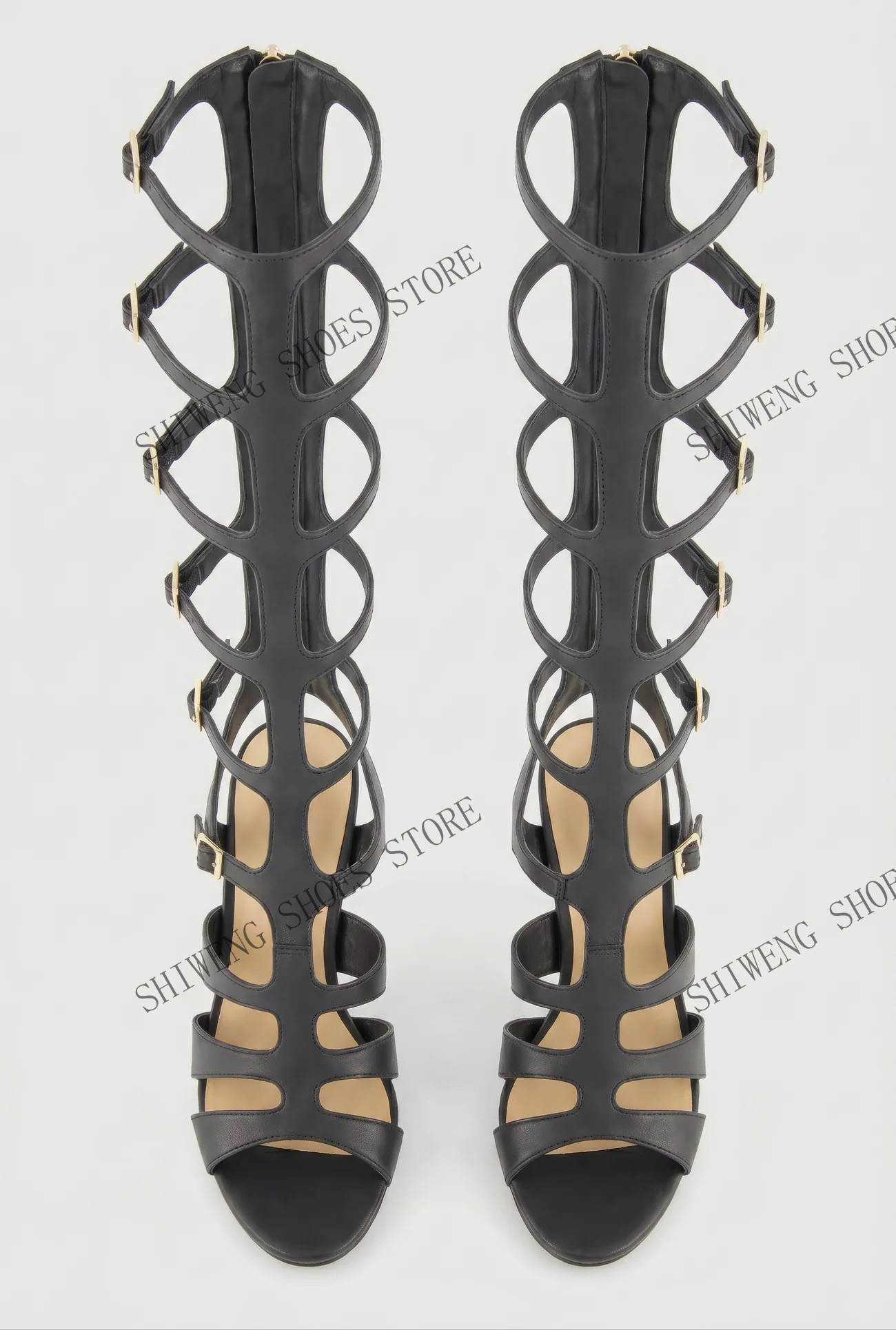 2026 여성용 무릎까지 오는 길이의 인조 악어 가죽  - Sandal Strappy Heeled 리뷰 및 가격
