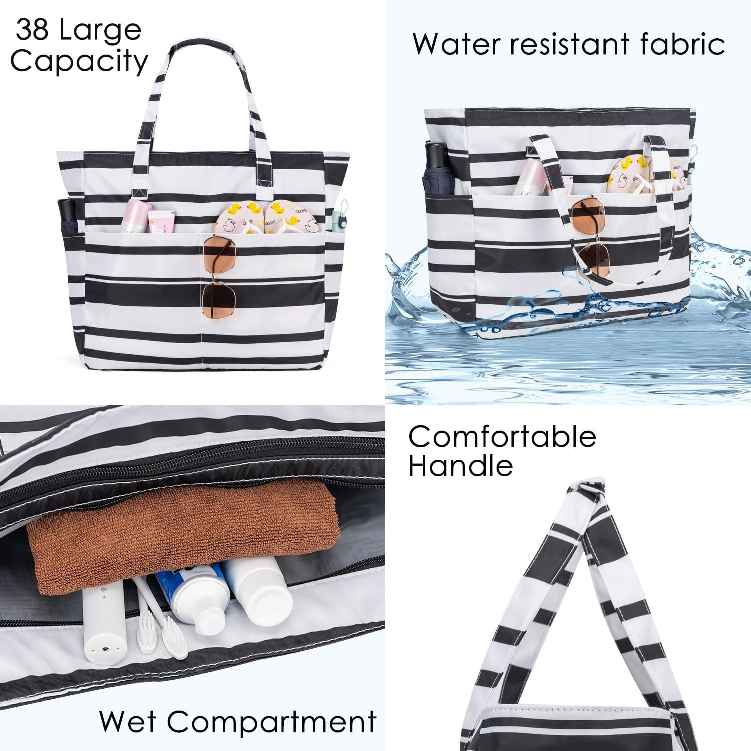 여성용 메시 소재 비치 백, 방수 및 방진 기능, 지퍼 - Tote Bag Beach 리뷰 및 가격